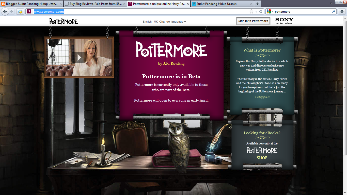Its website Pottermore com. Pottermore all newspapers from movies. Pottermore тест на русском