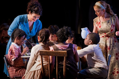Carolyn Dobbin, Lauren Zalozzi & children - Massenet Werther - English Touring Opera - photo Robert Workman