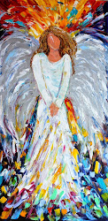 angel christmas paintings painting canvas easy oil angels paint abstract drawing acrylic artwork karen tarlton finished brand custom simple painted