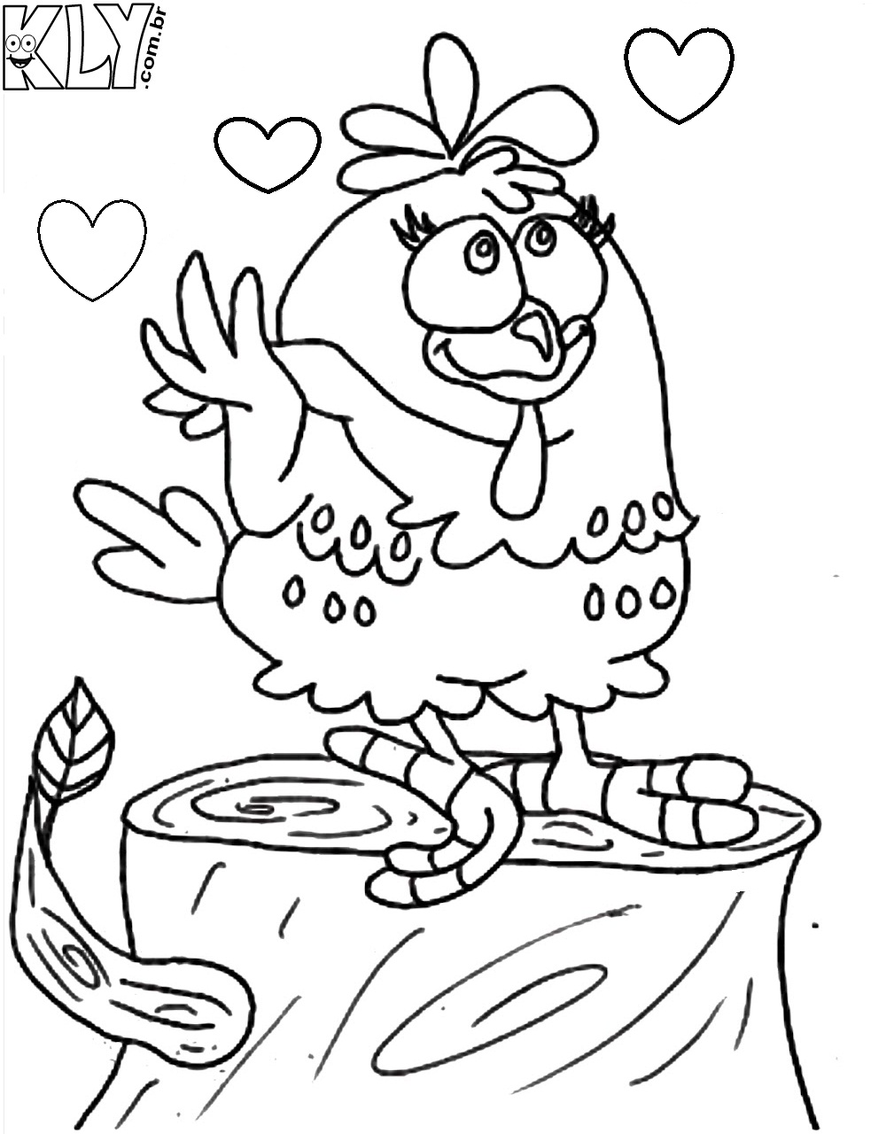 Desenhos para Pintar: galinha pintadinha para colorir