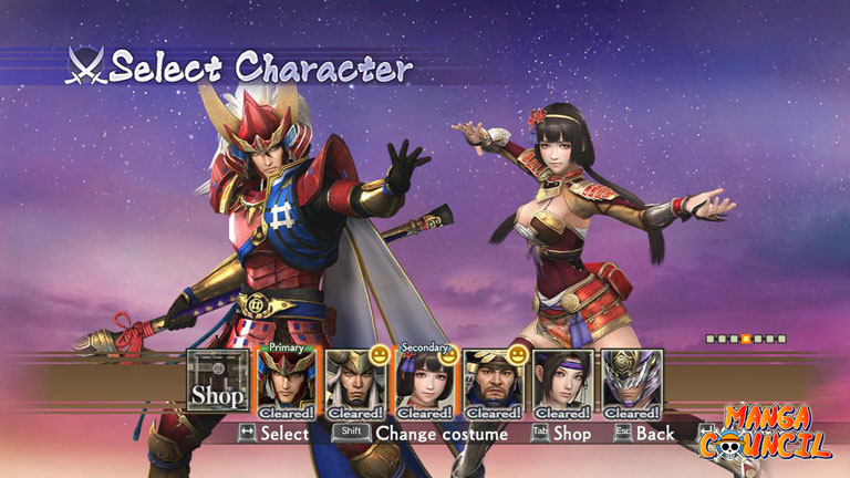 samurai warriors 4 ii pc characters
