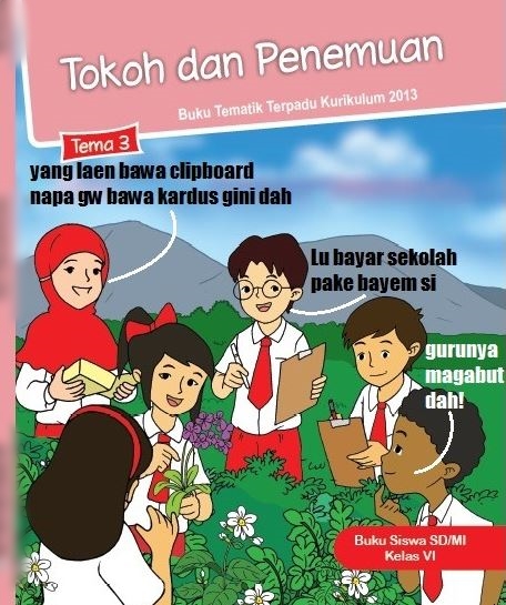 6 Meme Kocak 'Cover Buku Pelajaran Sekolah' Ini Ngawurnya Kebangetan