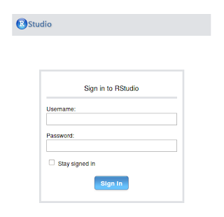 RStudio Serverへのログイン画面