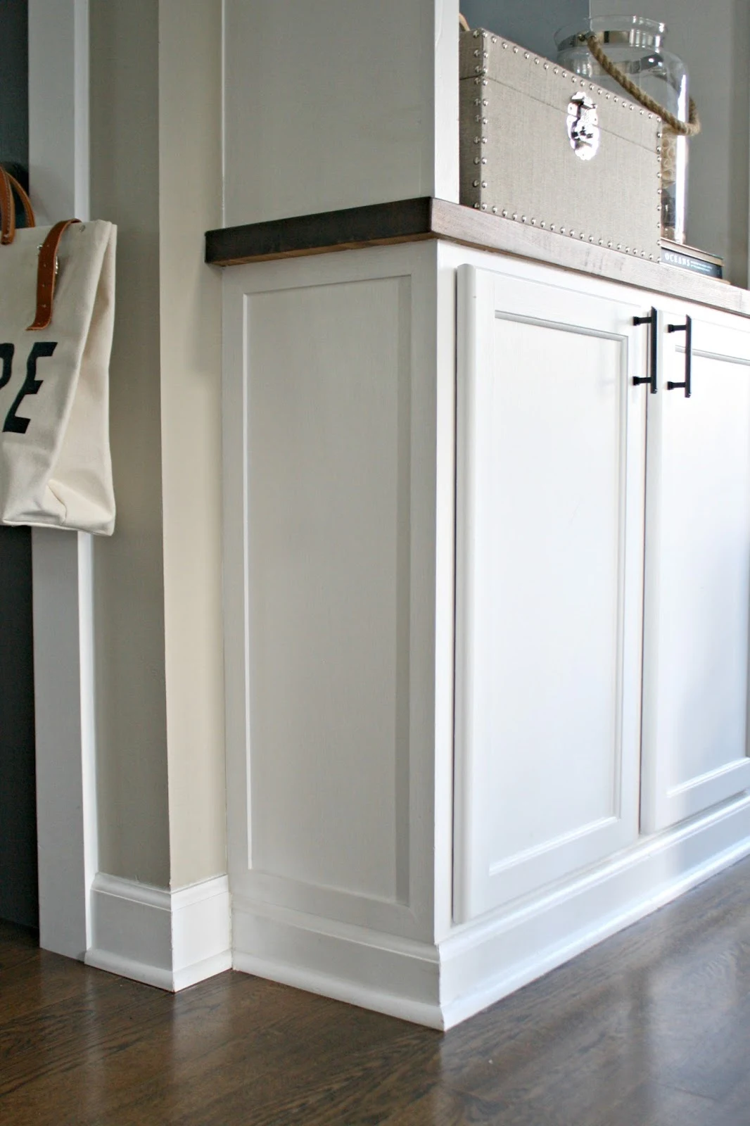 Using kitchen cabinets to build a bookcase