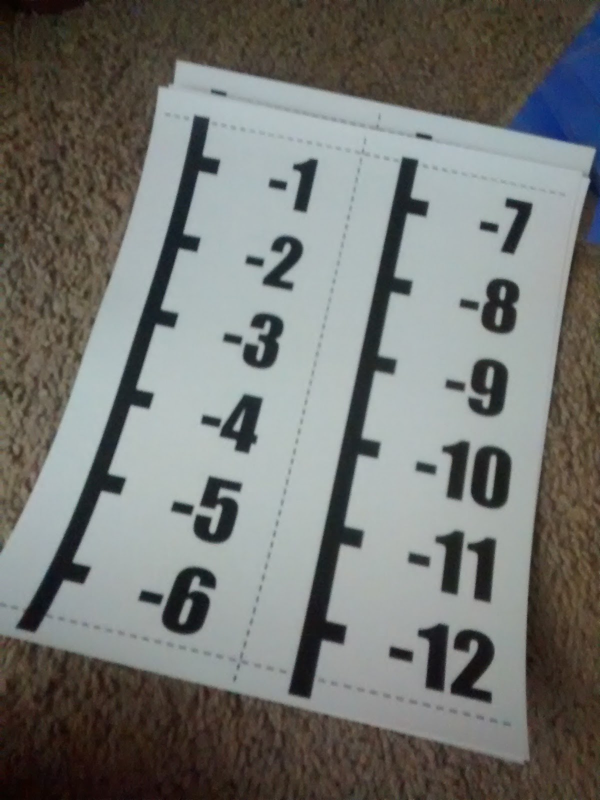 Math = Love Printable Vertical Number Line Posters