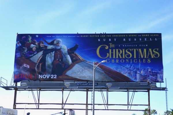 The Christmas Chronicles Santa's sleigh billboard Christmas Chronicles Santas sleigh billboard