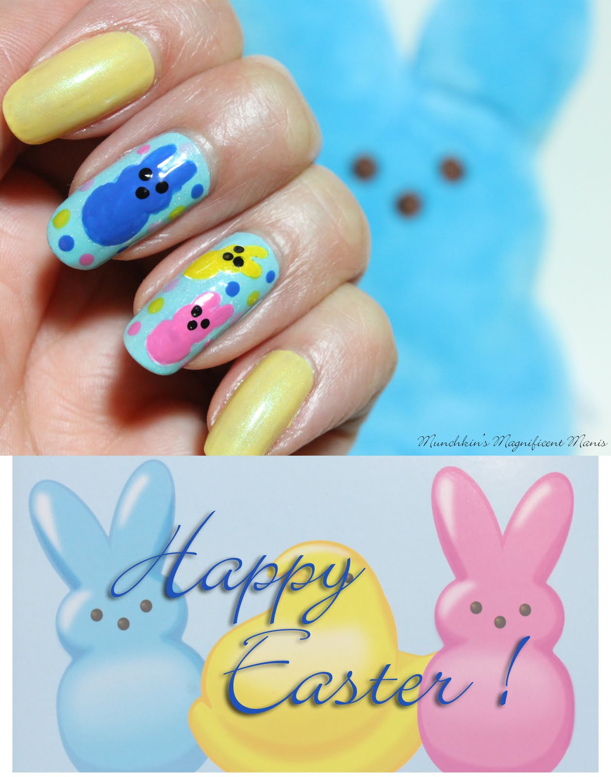 Munchkin’s Magnificent Manis Chillin with My Peeps Easter Nail Desig