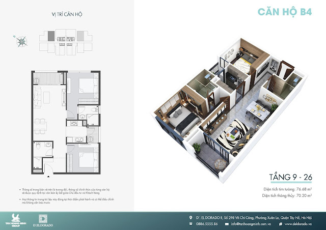 Thiết kế và kiến trúc tòa Phú Thanh dự án D' ELDORADO II Tây Hồ