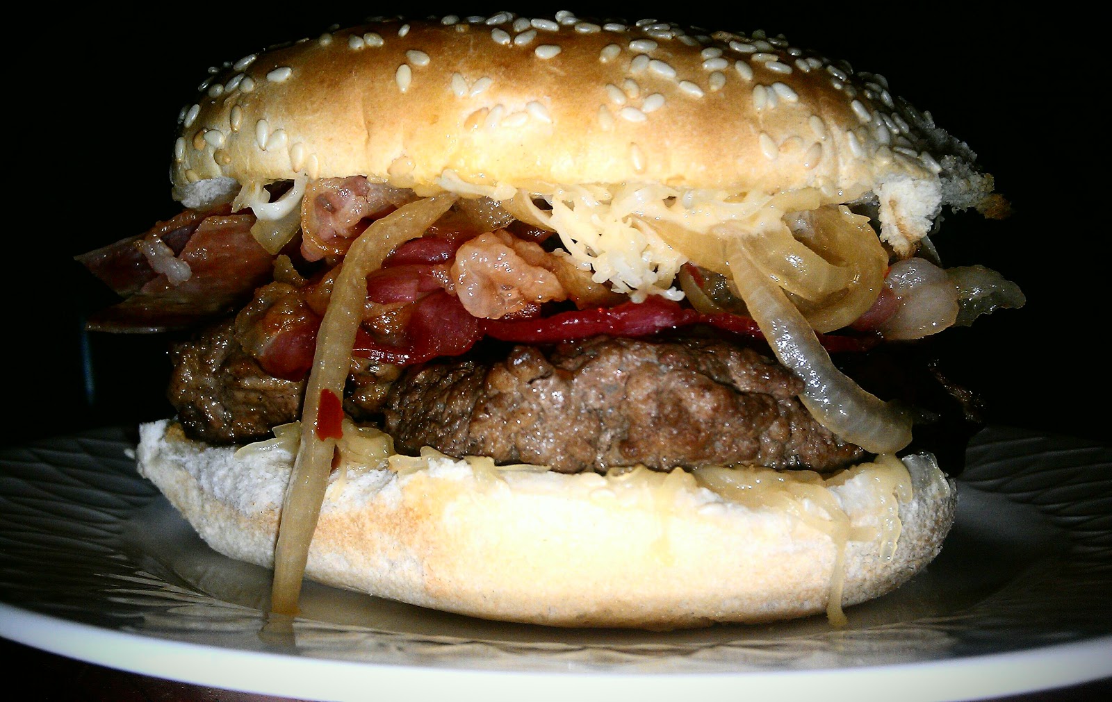 Monica Styled Bacon, BBQ, Smoked Gouda Burger