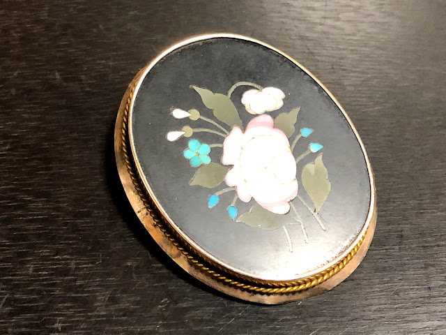 フローレンスモザイク ブローチ /1901074 - VINTAGE JAPANESE JEWELRY / 昭和ジュエリー / 肥前屋質店 / 渕上清志