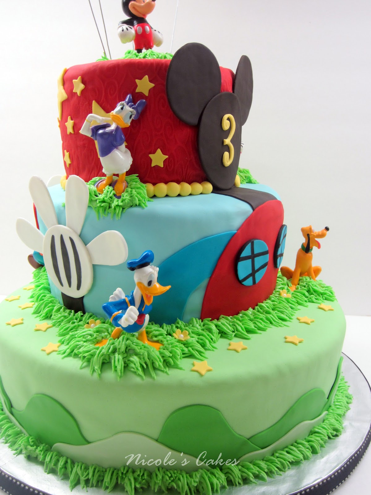 On Birthday Cakes Mickey Mouse Clubhouse 3 Tier Cake!