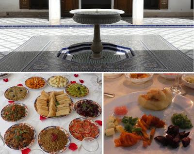 Collage Marrakesch mit Salaten als Vorspeise Collage Marrakesch mit Salaten als Vorspeise