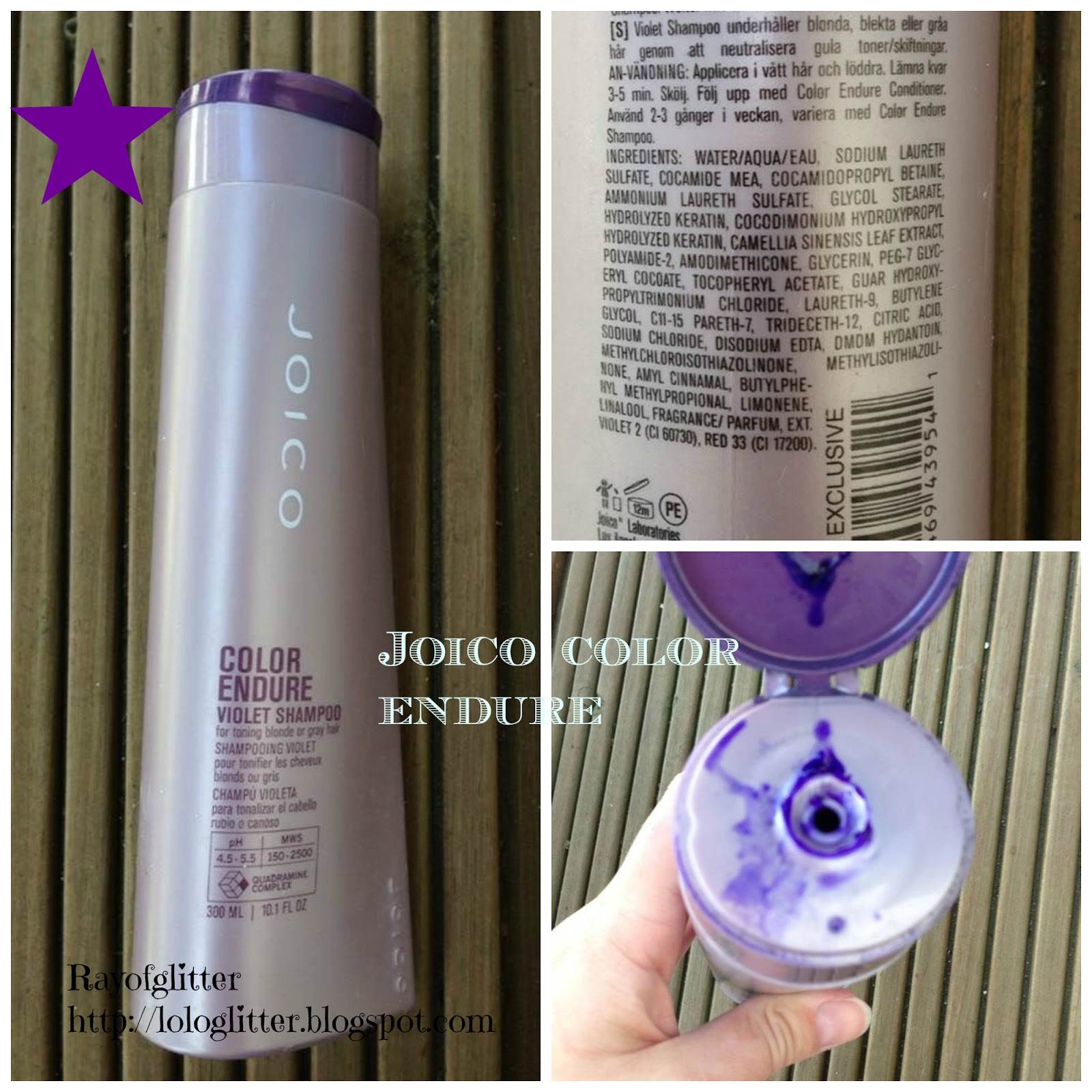 Ray of glitter Joico colour endure violet shampoo