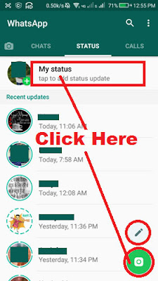 how to make your own status on whatsapp