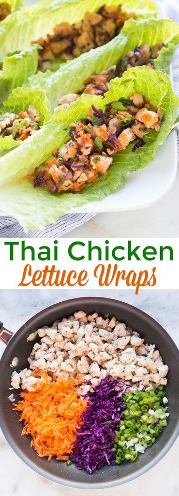 Healthy food has never tasted so AMAZING! These Thai chicken lettuce wraps are bursting with bold flavor, and fresh ingredients. #healthy #lettucewraps #withpeanutsauce #thai #cleaneating