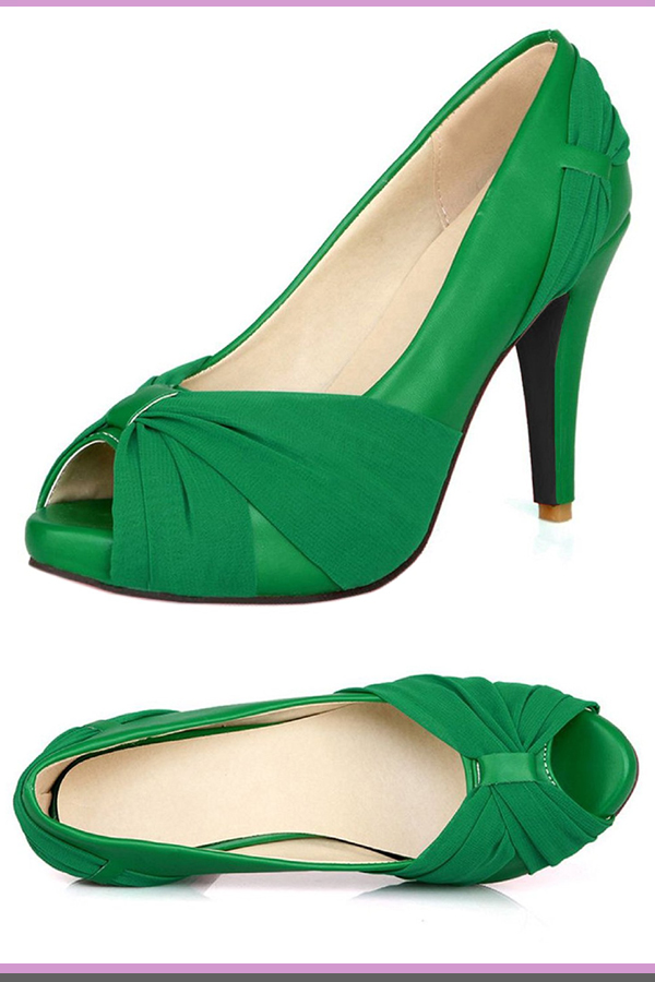 green wedding shoes
