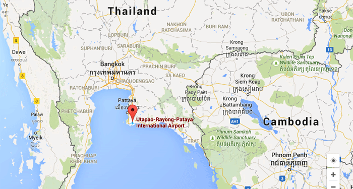 Utapao Thailand Map.