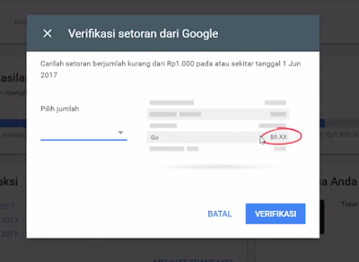 cara verifikasi no rekening di google adsense