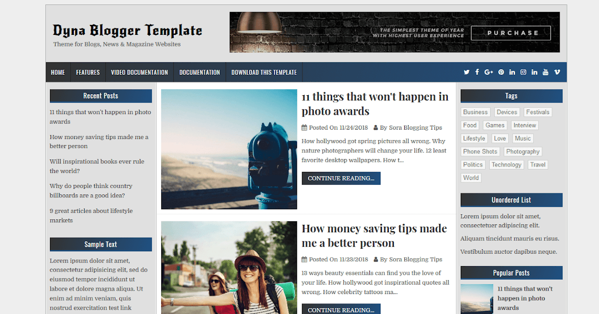 How To Setup Dyna Blogger Template [OmTemplates] - Sora Blogging Tips