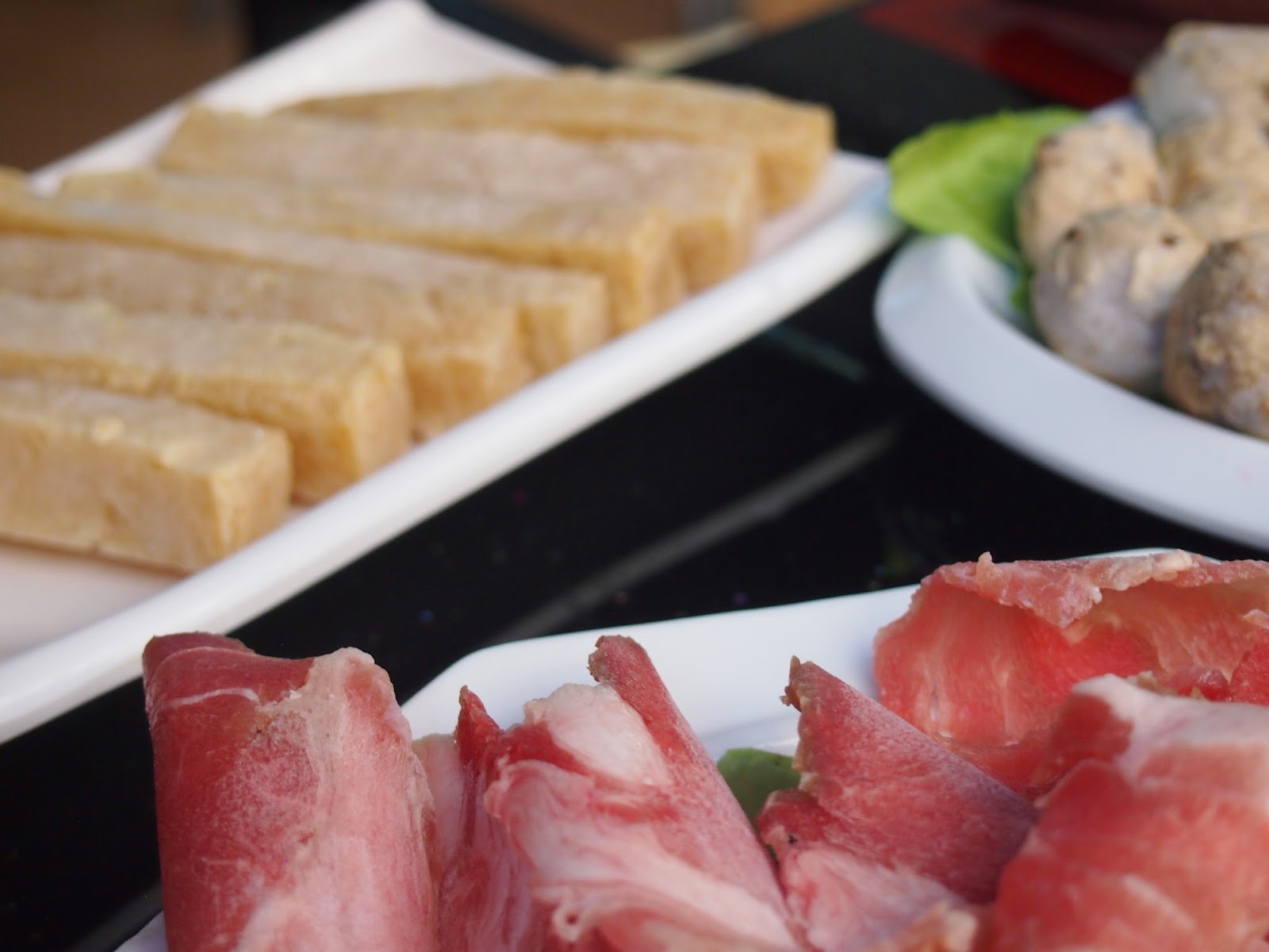 frozen tofu and meat for hot pot