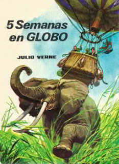 Portada del libro cinco semanas en globo para descargar en pdf gratis