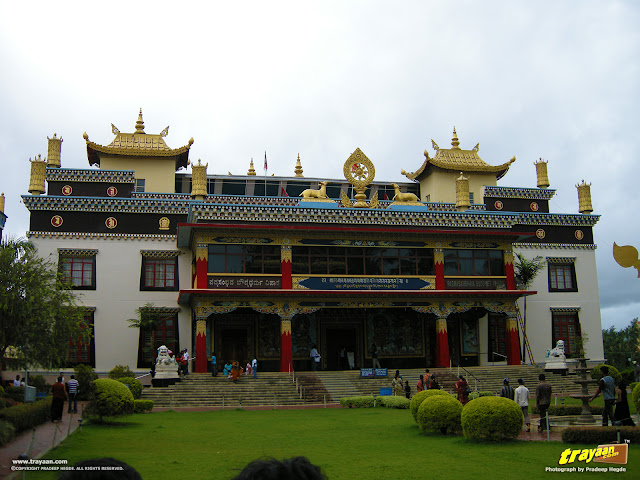 Padmasambhava Buddhist Vihara - popularly known as Golden temple in Namdroling Monastery, Bylakuppe, Mysore district, Karnataka