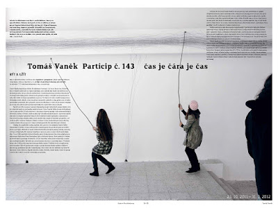 Noviny Galerie Na shledanou č. 1, Tomáš Vaněk, text Jan Freiberg Jan Freiberg - fotografie a text, Tomáš Vaněk, současné umění, čas je čára je čas