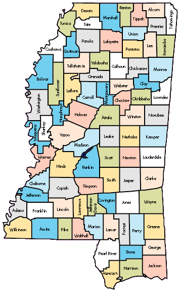 Mississippi County Map Area | County Map Regional City