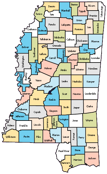 Mississippi County Map Area