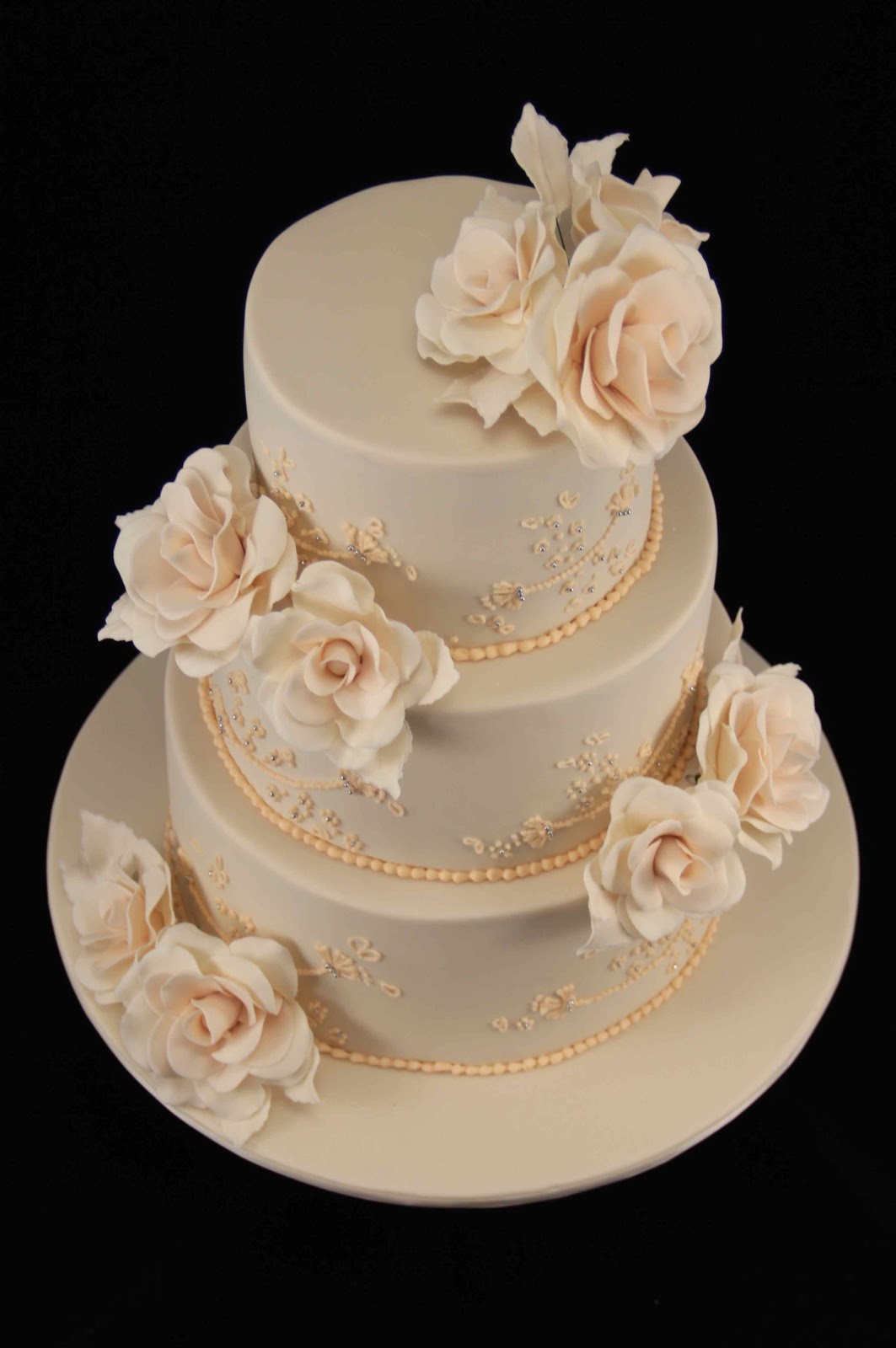 Bakerz Dad Rose  Wedding  Cake 