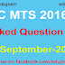 SSC MTS Question Asked on 19 September 2017