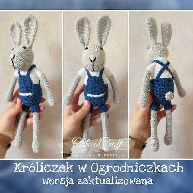 Królik w ogrodniczkach od Orlica Crafts