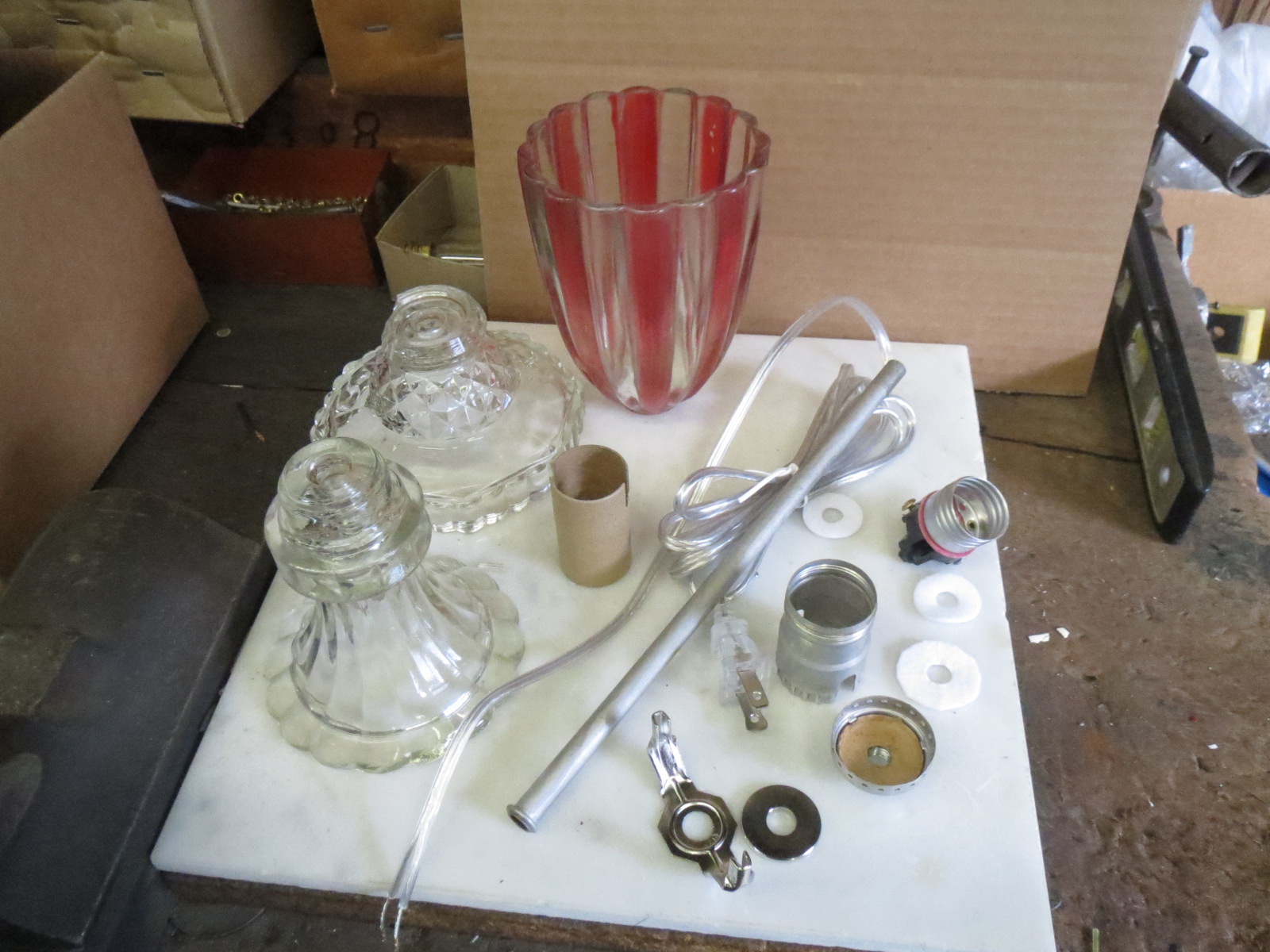 Lamp Parts and Repair Lamp Doctor Heavy Glass or Crystal Table Lamp