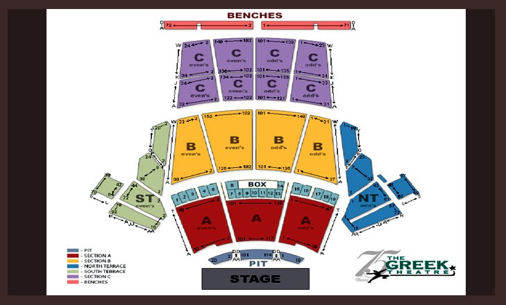 greek theater seating chart