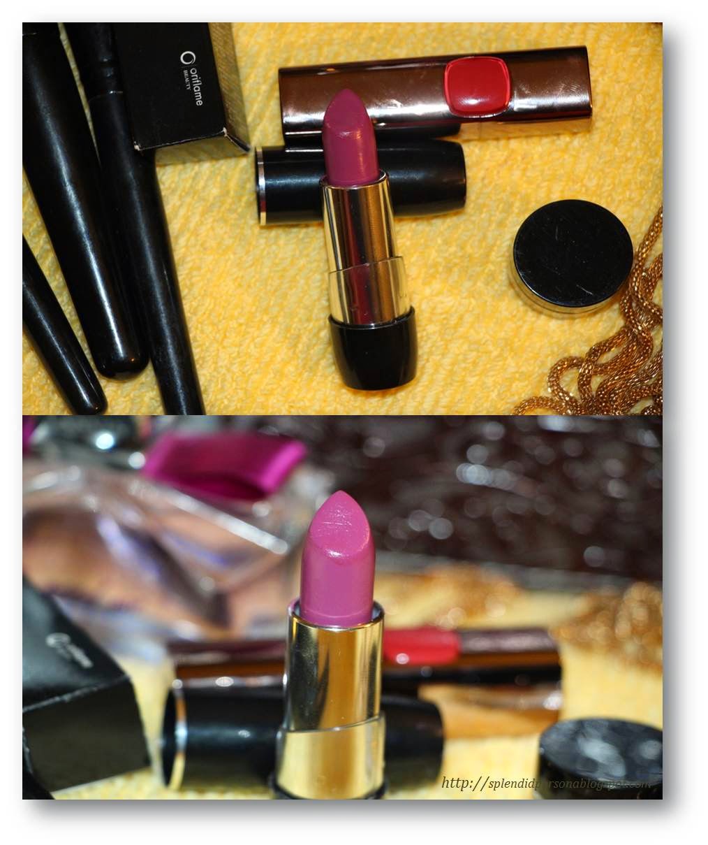 Splendid Persona 3 Products Oriflame Lipstick, Loreal Matte Moist Lipstick and Inglot Body