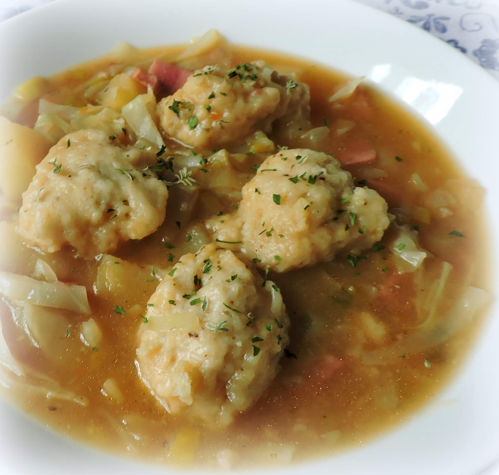 Cabbage & Ham Soup with Cheese Dumplings The English Kitchen
