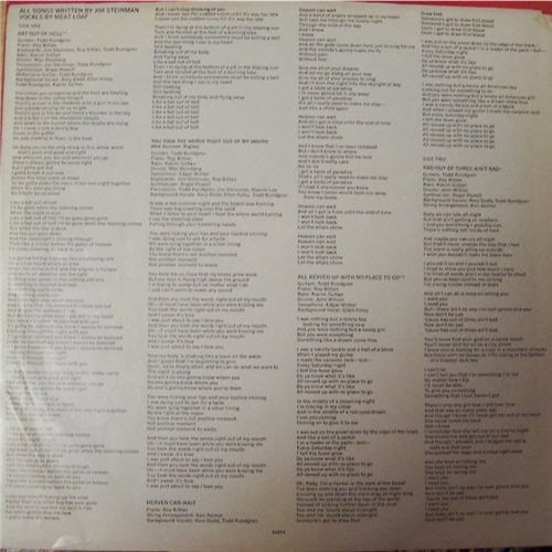 Grassy Knoll Institute Meatloaf Bat Out Of Hell 1977