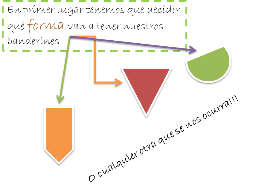 manuales hacer banderines con powerpoint