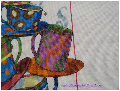 Cross stitch teacups