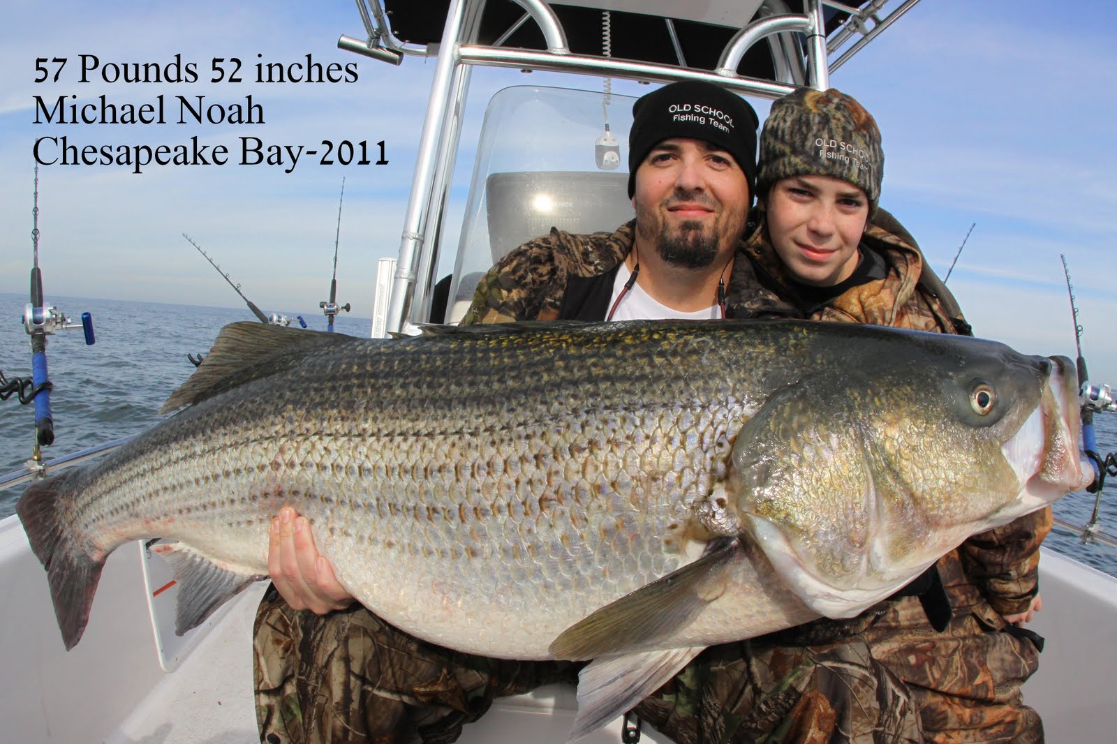 Striped bass with team old school