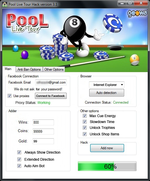 pool live tour hack aumkar