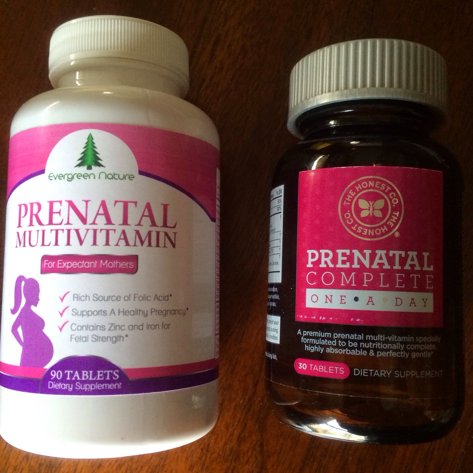 Evergreen Nature vs. Honest Prenatal Vitamins.