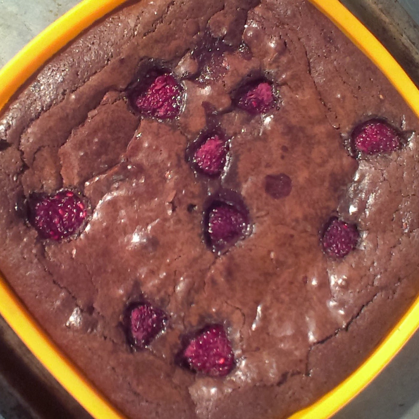 10pm - chocolate and raspberry brownie