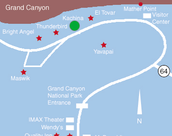 grand Grand Canyon Lodging South - Grand Canyon Hotel Map 248