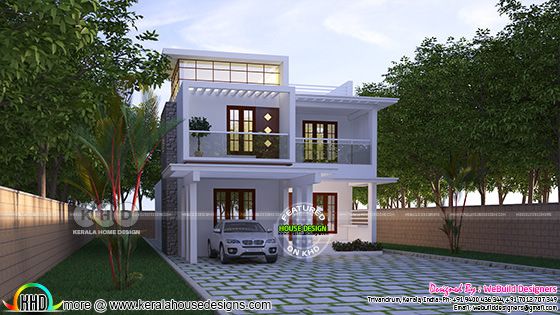 2250 square feet 4 bedroom modern Kerala home 2250 square feet 4 bedroom modern Kerala home