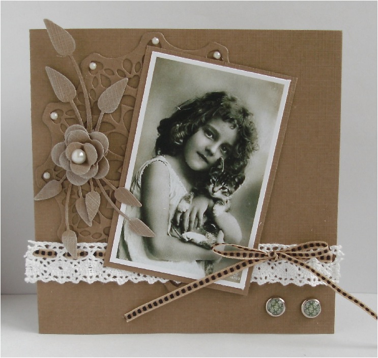 KARINSARTSCRAP Vintage Card with Photo