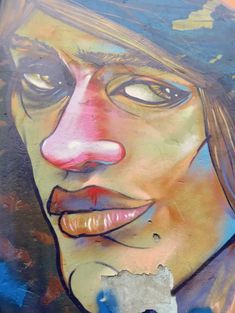 Valparaíso Street Art: Woman's face