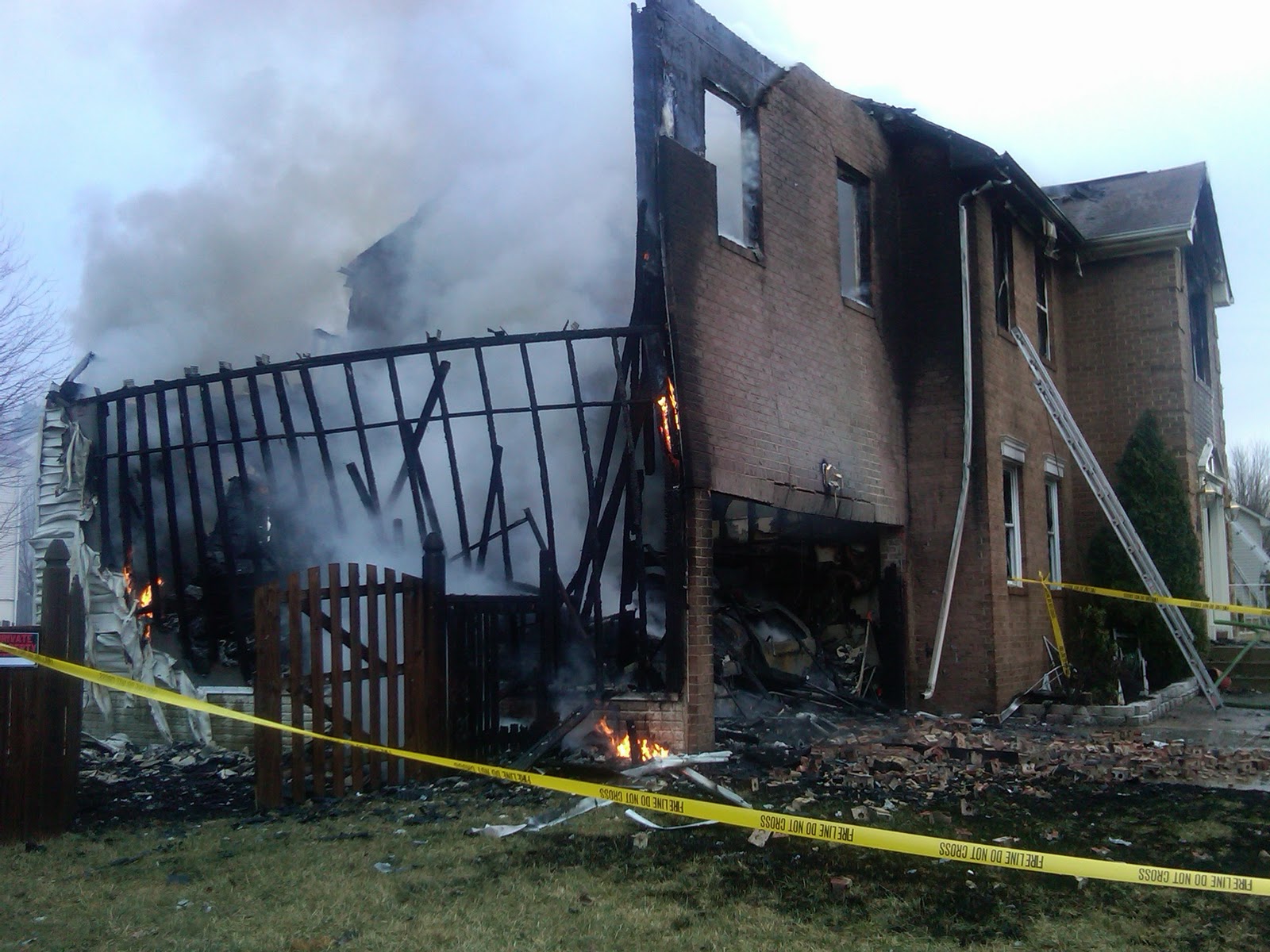 Clinton House Fire with Civilian Injury