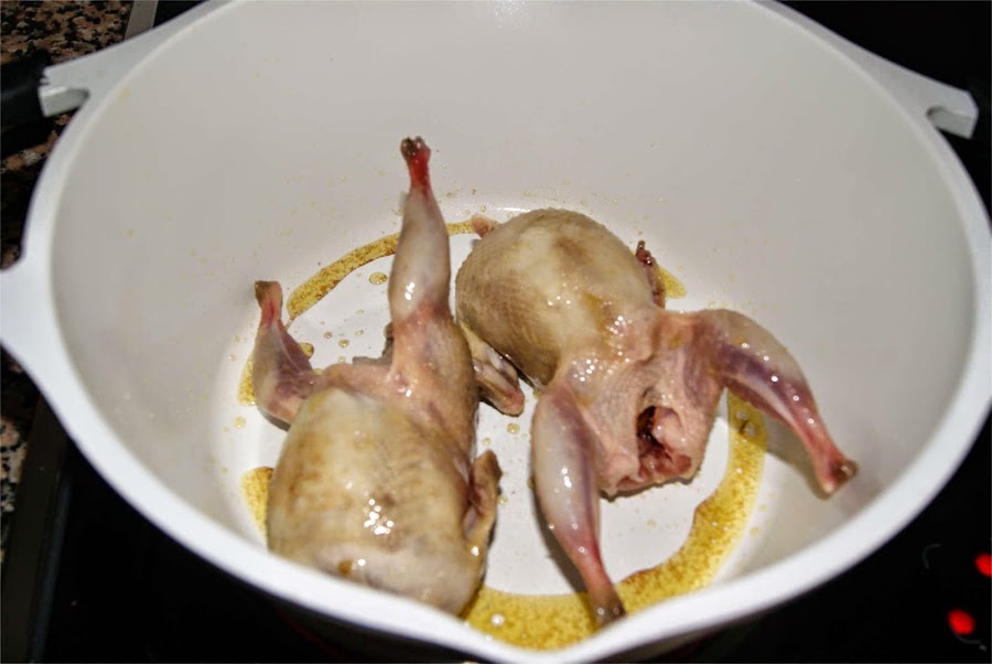 Codornices con nísperos paso 3