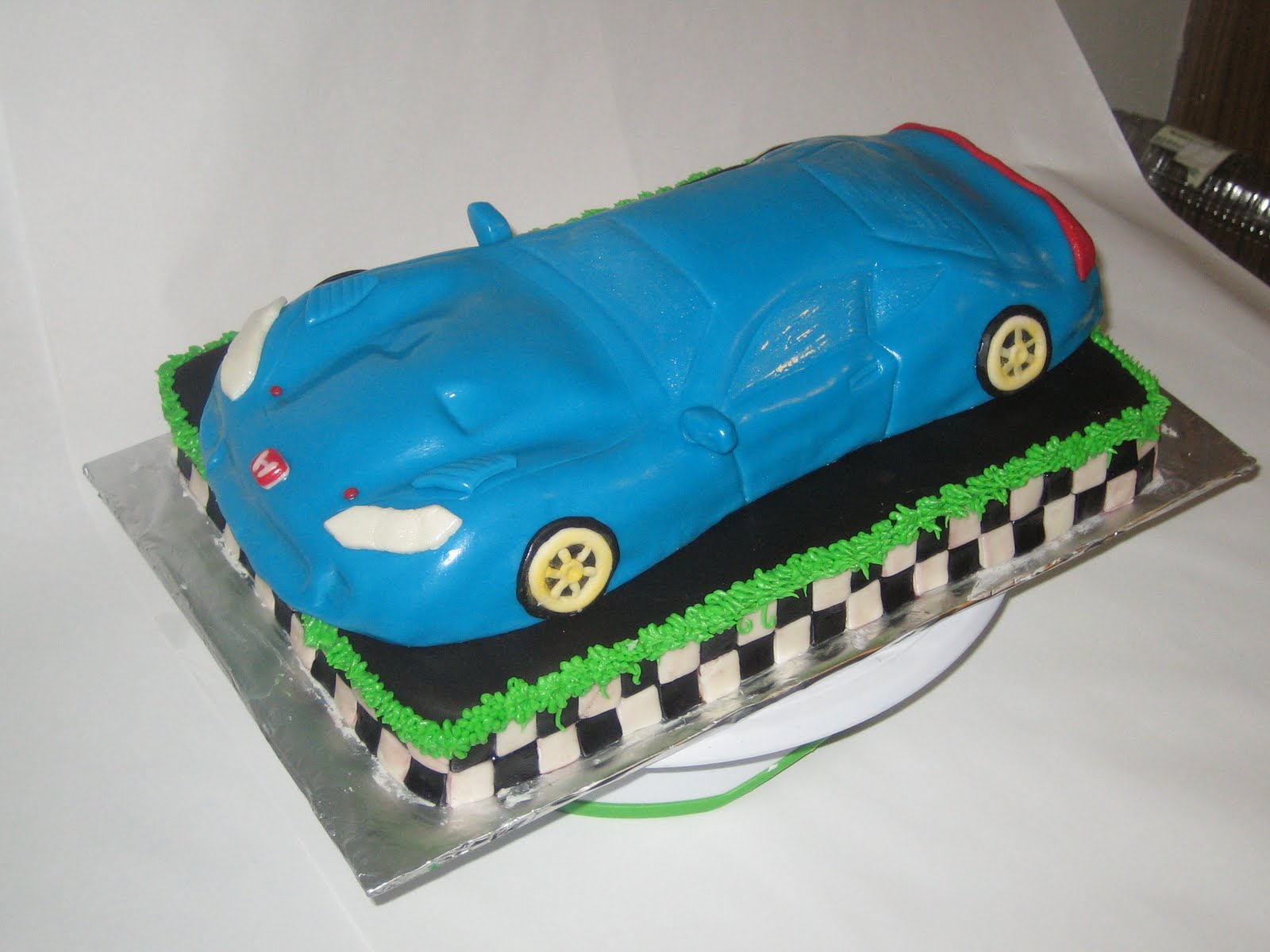 Sweet & Simple Custom Cake Design Sports Car Cake & Rice Crispies...